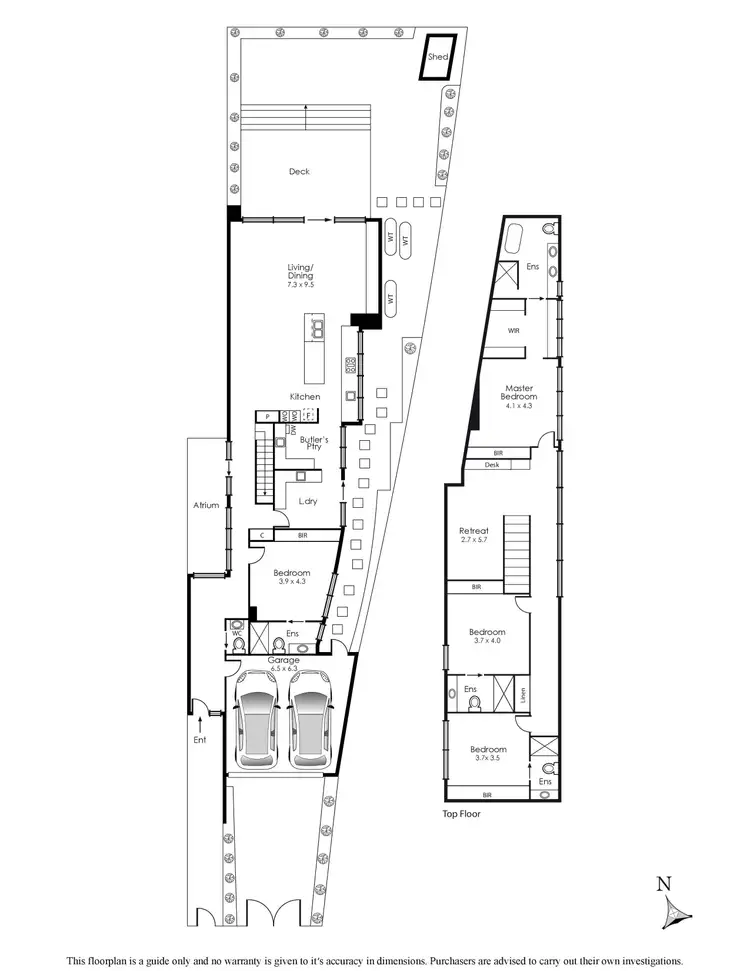 Floorplan of Homely townhouse listing, 6a Parklands Crescent, Brighton East VIC 3187