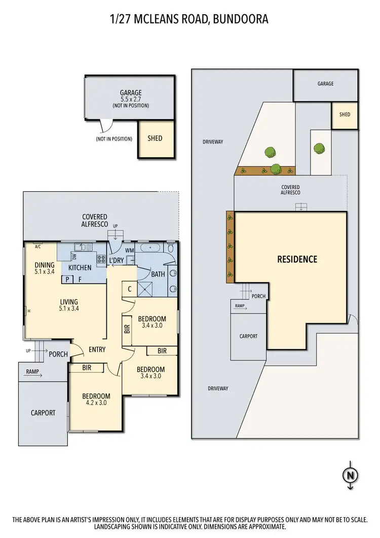 Floorplan of Homely unit listing, 1/27 Mcleans Road, Bundoora VIC 3083