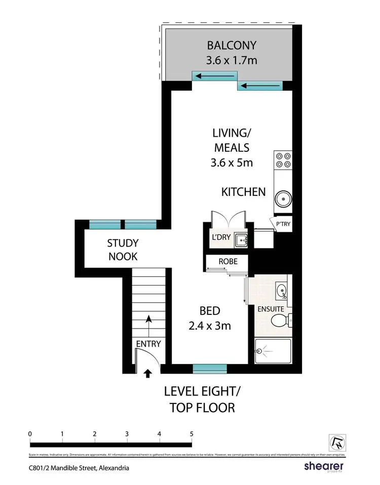 Floorplan of Homely apartment listing, C801/2 Mandible Street, Alexandria NSW 2015