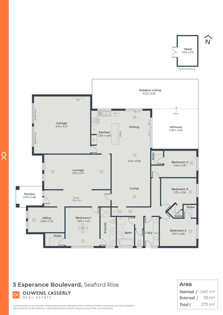 Floorplan of Homely house listing, 3 Esperance Boulevard, Seaford Rise SA 5169