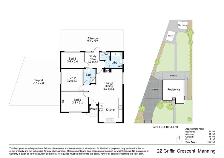 Floorplan of Homely house listing, 22 Griffin Crescent, Manning WA 6152