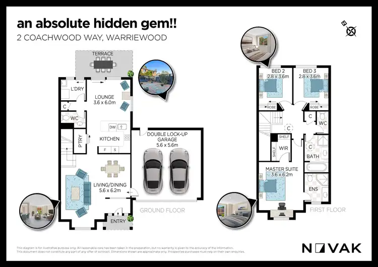 Floorplan of Homely townhouse listing, 2 Coachwood Way, Warriewood NSW 2102