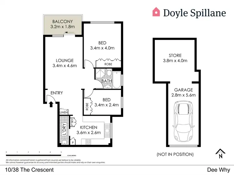 Floorplan of Homely apartment listing, 10/38 The Crescent, Dee Why NSW 2099