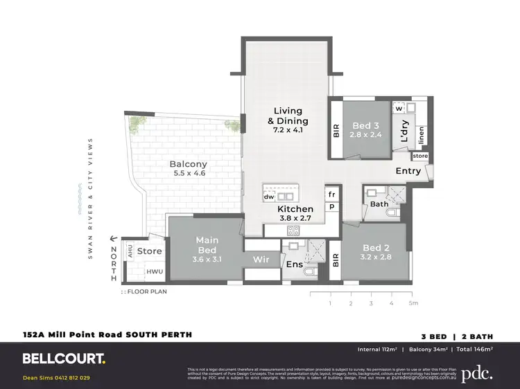 Floorplan of Homely apartment listing, 8/152A Mill Point Road, South Perth WA 6151