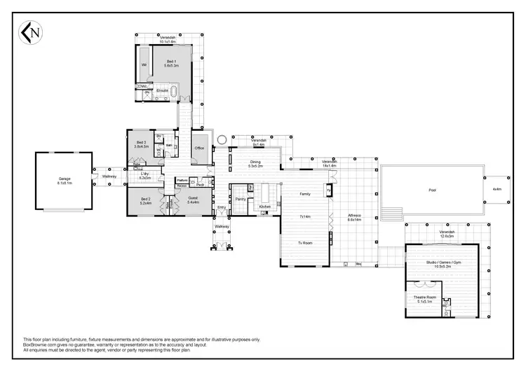 Floorplan of Homely rural property listing, 308 O'Brien Road, Gidgegannup WA 6083