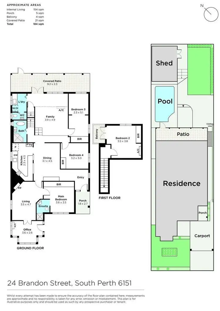 Floorplan of Homely house listing, 24 Brandon Street, South Perth WA 6151