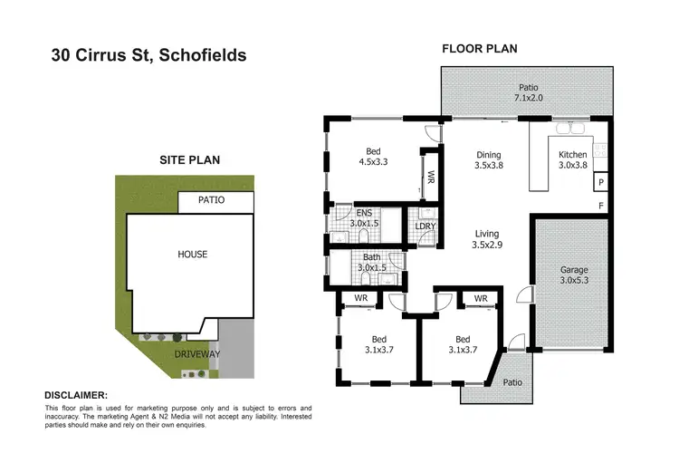 Floorplan of Homely villa listing, 30 Cirrus Street, Schofields NSW 2762