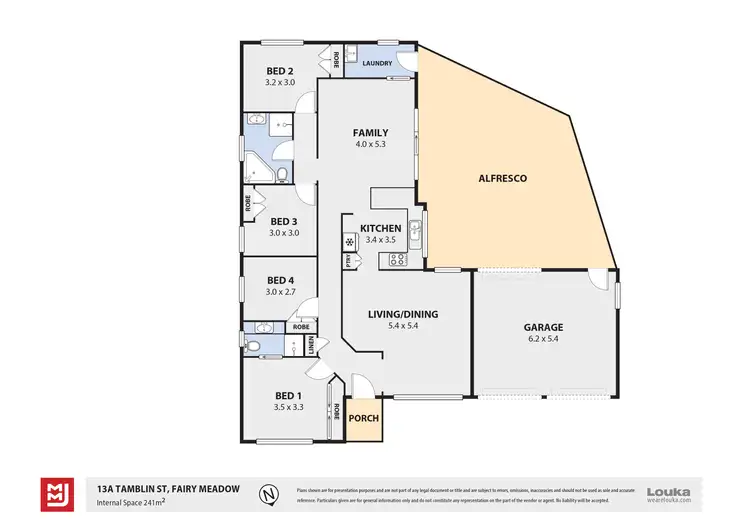 Floorplan of Homely house listing, 13A Tamblin Street, Fairy Meadow NSW 2519