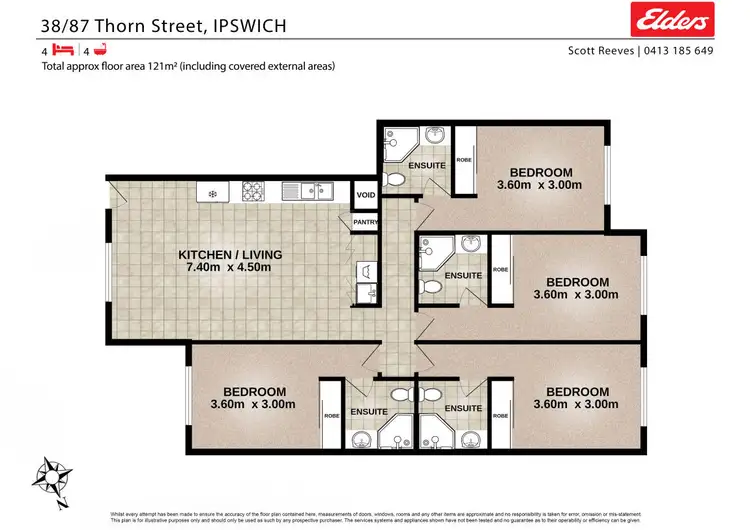 Floorplan of Homely unit listing, 36/87 Thorn Street, Ipswich QLD 4305