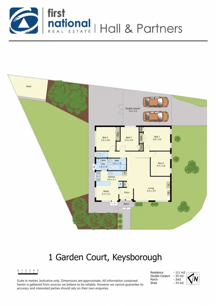 Floorplan of Homely house listing, 1 Garden Court, Keysborough VIC 3173