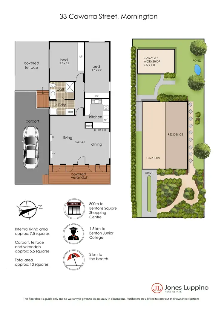 Floorplan of Homely house listing, 33 Cawarra Street, Mornington VIC 3931