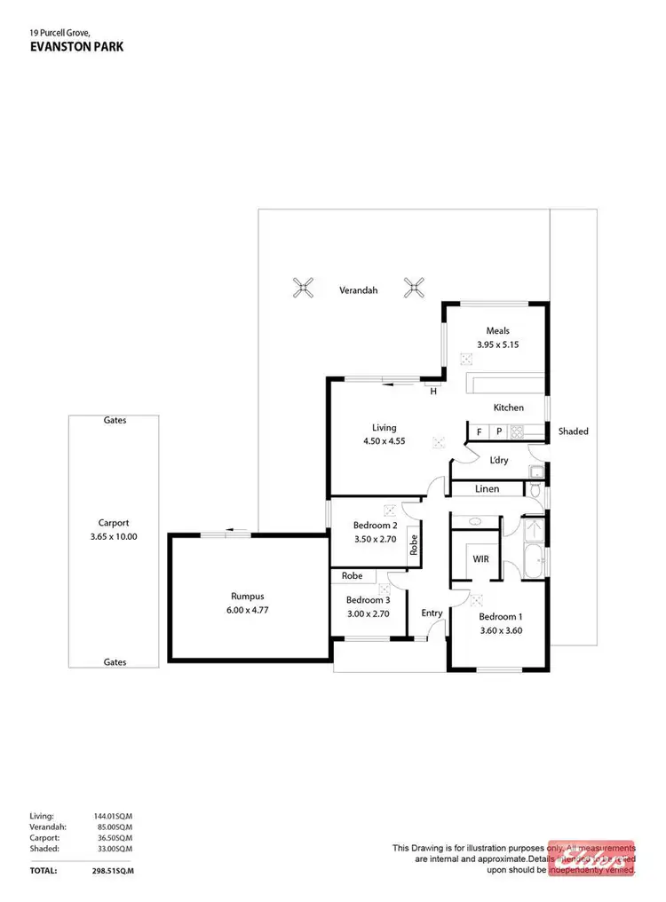 Floorplan of Homely house listing, 19 Purcell Grove, Evanston Park SA 5116