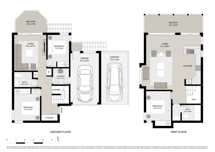 Floorplan of Homely semi-detached listing, 2/11 Grandview Close, Soldiers Point NSW 2317