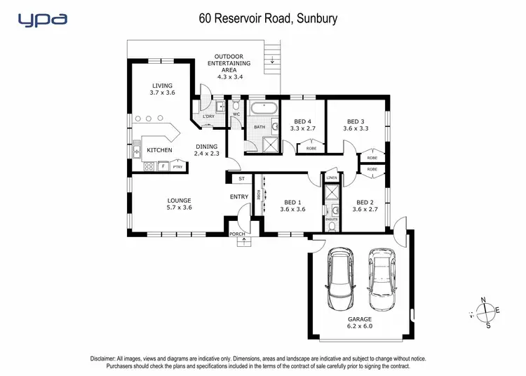 Floorplan of Homely house listing, 60 Reservoir Road, Sunbury VIC 3429