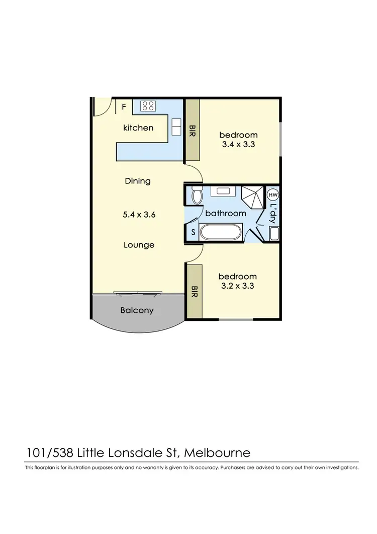 Floorplan of Homely apartment listing, 101/538 Little Lonsdale Street, Melbourne VIC 3000