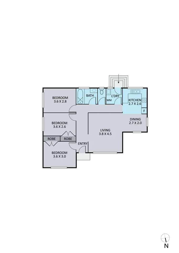Floorplan of Homely unit listing, 1/79 Lusher Road, Croydon VIC 3136