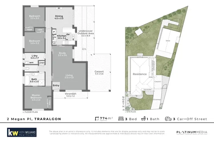 Floorplan of Homely house listing, 2 Megan Place, Traralgon VIC 3844