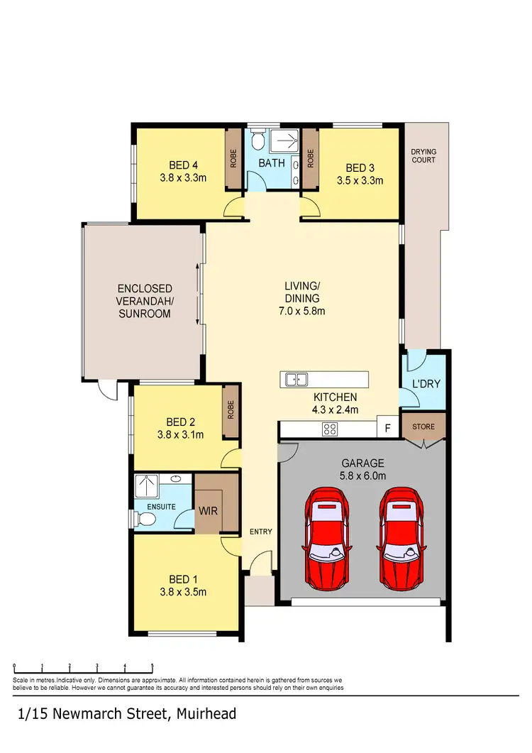 Floorplan of Homely unit listing, 1/15 Newmarch Street, Muirhead NT 810