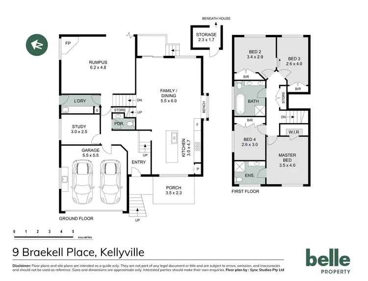 Floorplan of Homely house listing, 9 Braekell Place, Kellyville NSW 2155