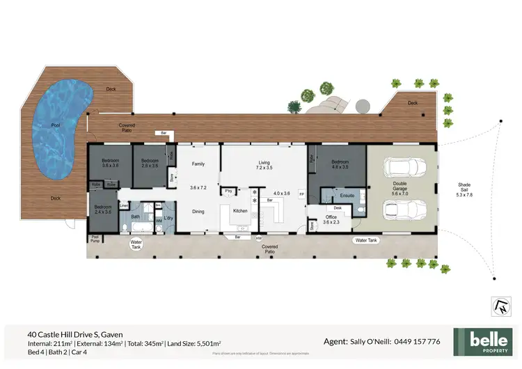 Floorplan of Homely house listing, 40 Castle Hill Drive, Gaven QLD 4211