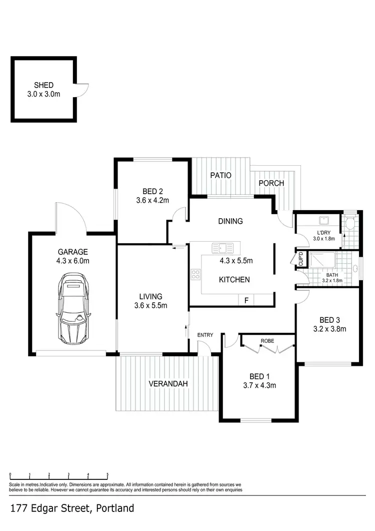 Floorplan of Homely house listing, 177 Edgar Street, Portland VIC 3305