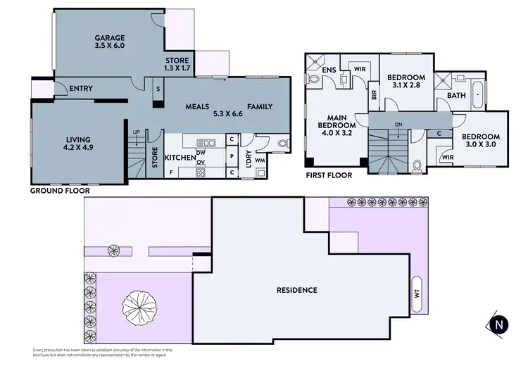 Floorplan of Homely townhouse listing, 1/29 Cameron Street, Reservoir VIC 3073