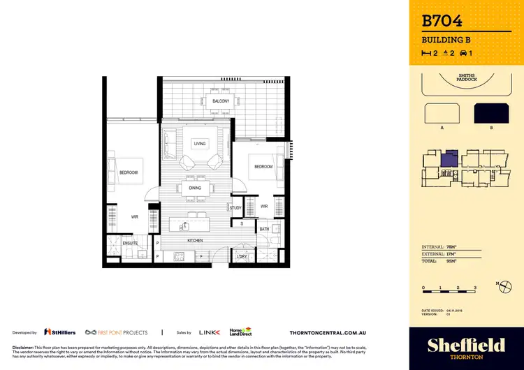 Floorplan of Homely apartment listing, 704/10 Aviators Way, Penrith NSW 2750