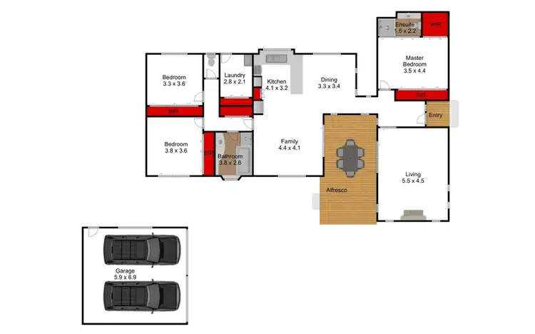 Floorplan of Homely house listing, 44 Star View Street, Golden Beach VIC 3851