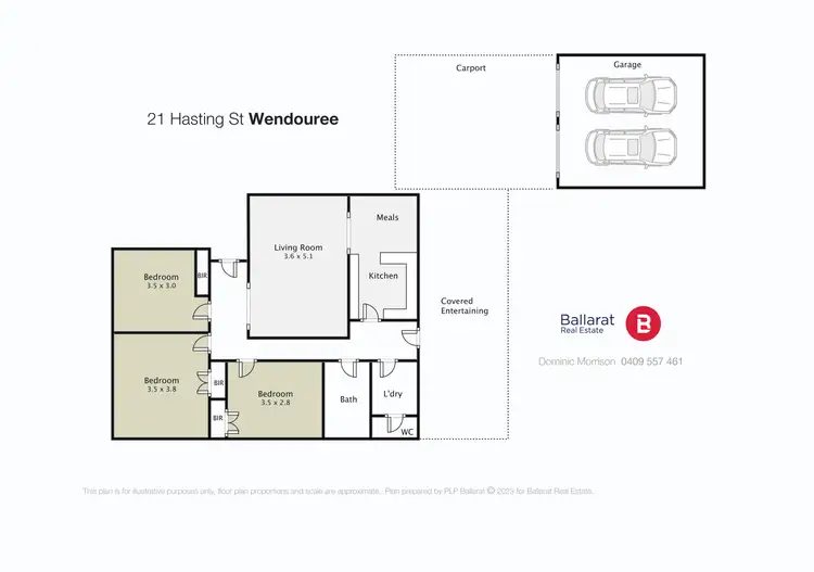 Floorplan of Homely house listing, 21 Hastings Street, Wendouree VIC 3355