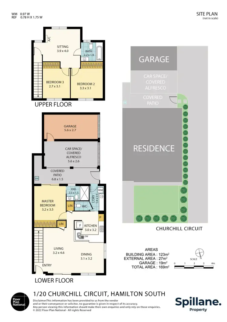 Floorplan of Homely townhouse listing, 1/20 Churchill Circuit, Hamilton South NSW 2303