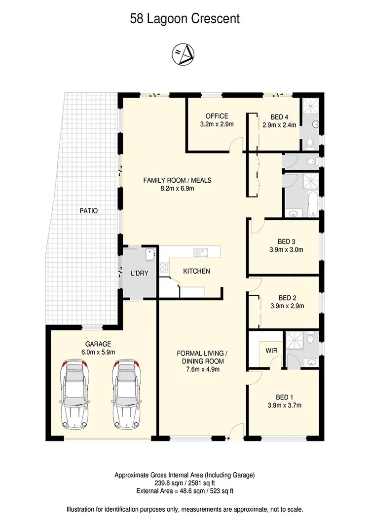 Floorplan of Homely house listing, 58 Lagoon Crescent, Bellbowrie QLD 4070