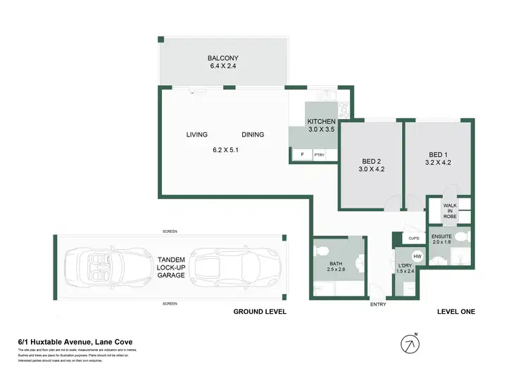 Floorplan of Homely apartment listing, 6/1 Huxtable Avenue, Lane Cove NSW 2066