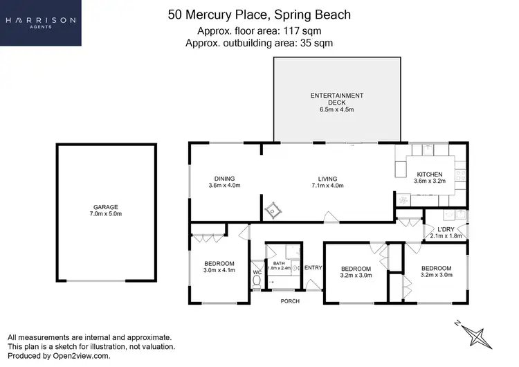 Floorplan of Homely house listing, 50 Mercury Place, Spring Beach TAS 7190