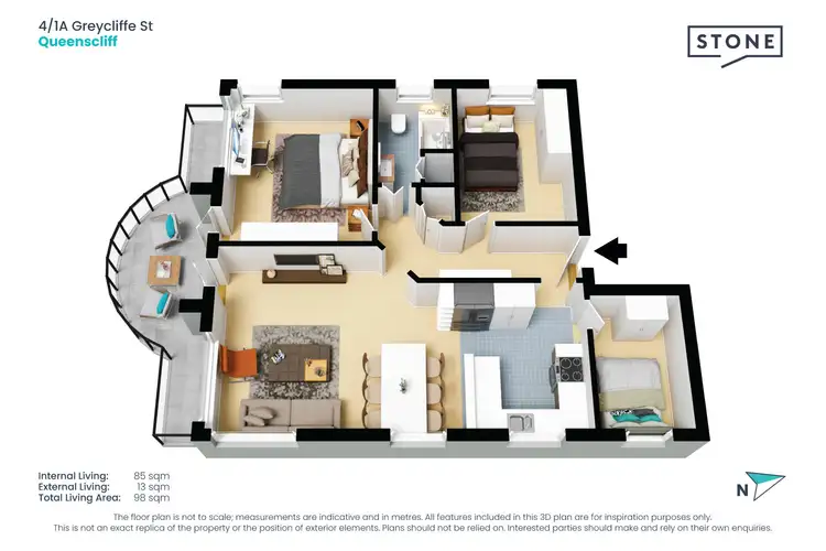 Floorplan of Homely unit listing, 4/1A Greycliffe Street, Queenscliff NSW 2096
