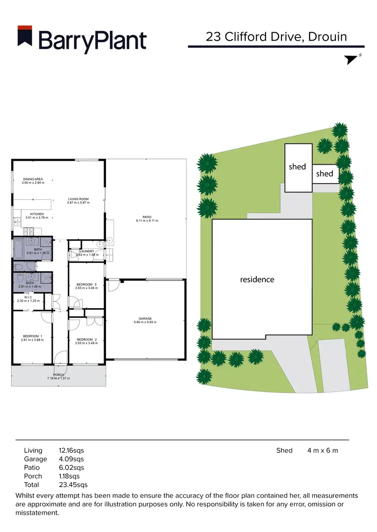 Floorplan of Homely house listing, 23 Clifford Drive, Drouin VIC 3818