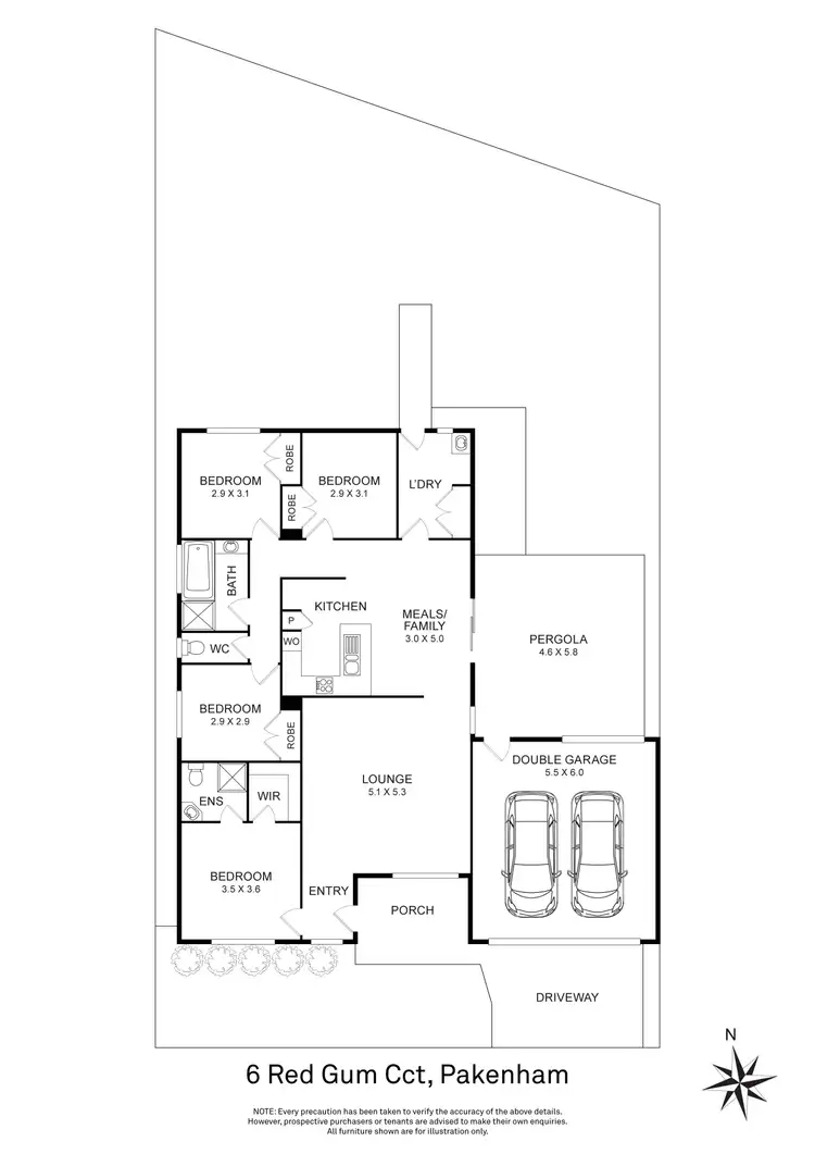 Floorplan of Homely house listing, 6 Red Gum Circuit, Pakenham VIC 3810