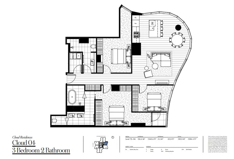 Floorplan of Homely apartment listing, 7xx4/70 Southbank Boulevard, Southbank VIC 3006