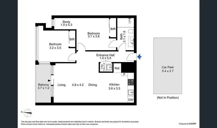 Floorplan of Homely apartment listing, 1405/22-24 Jane Bell Lane, Melbourne VIC 3000