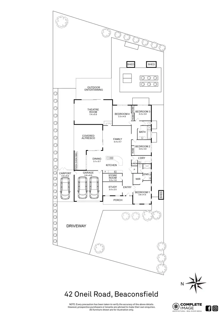 Floorplan of Homely house listing, 42 O'Neil Road, Beaconsfield VIC 3807