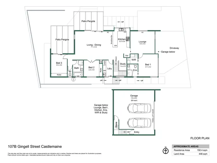 Floorplan of Homely house listing, 107B Gingell Street, Castlemaine VIC 3450