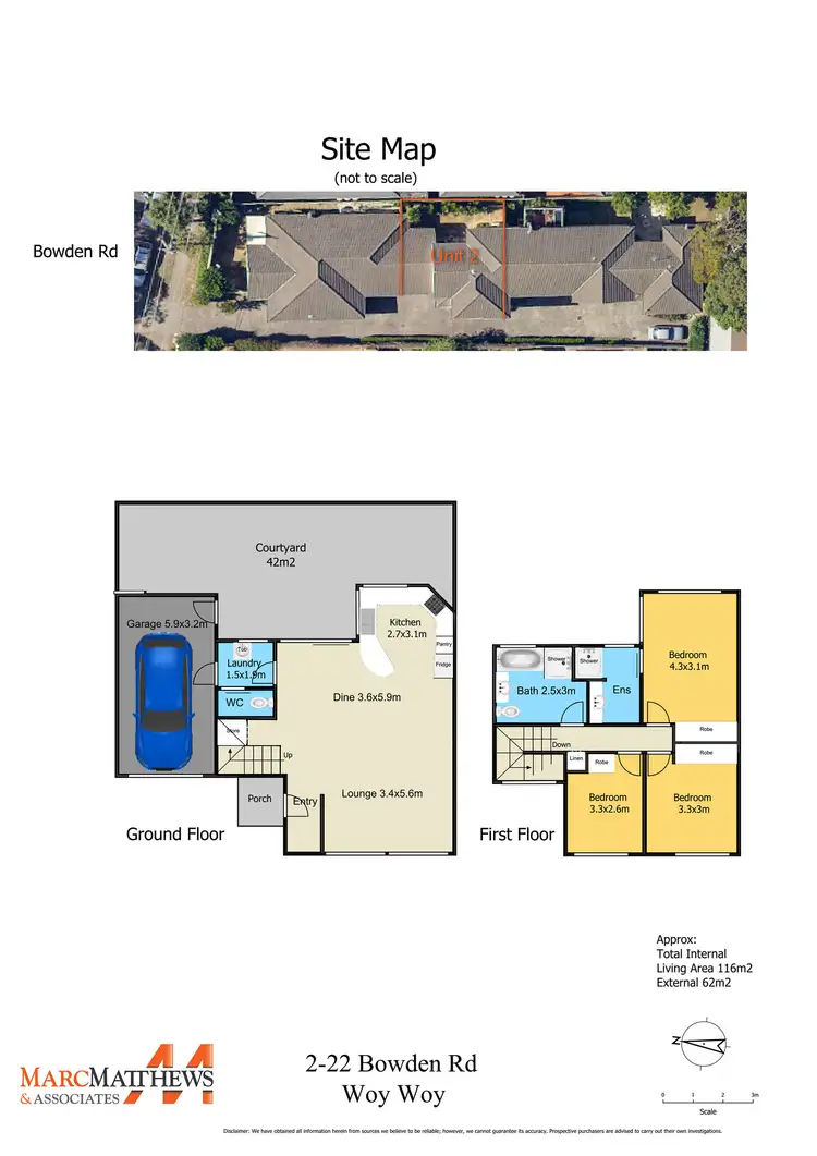 Floorplan of Homely townhouse listing, 2/22 Bowden Road, Woy Woy NSW 2256