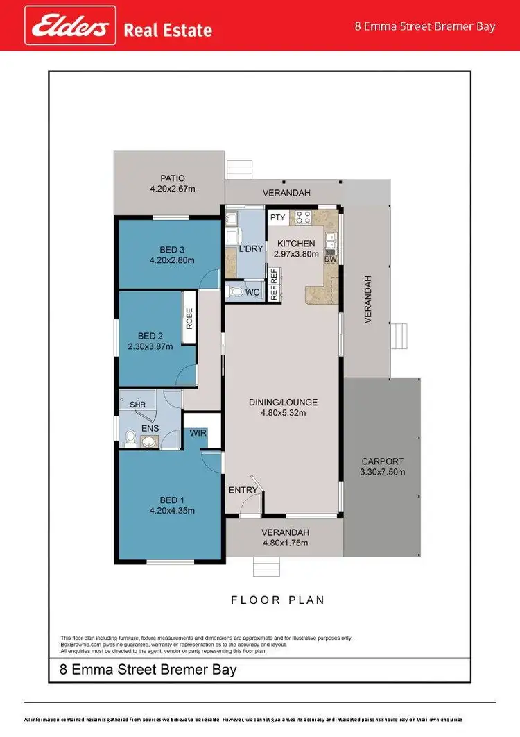Floorplan of Homely house listing, 8 Emma Street, Bremer Bay WA 6338