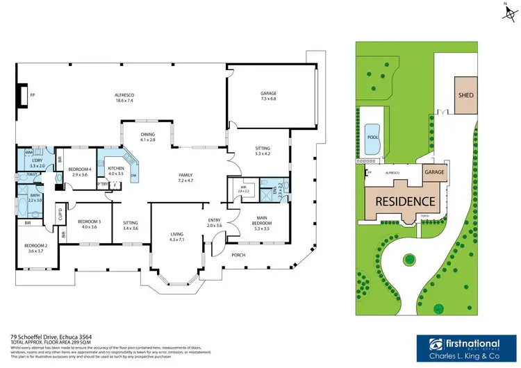 Floorplan of Homely house listing, 79 Schoeffel Drive, Echuca VIC 3564