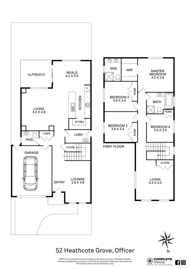 Floorplan of Homely house listing, 52 Heathcote Grove, Officer VIC 3809