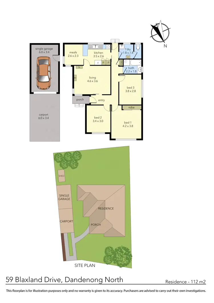 Floorplan of Homely house listing, 59 Blaxland Drive, Dandenong North VIC 3175