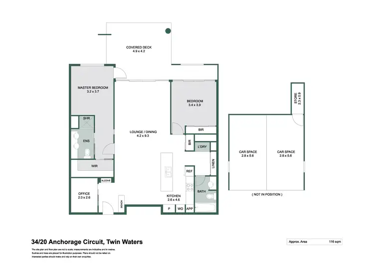 Floorplan of Homely unit listing, 34/20 Anchorage Circuit, Twin Waters QLD 4564