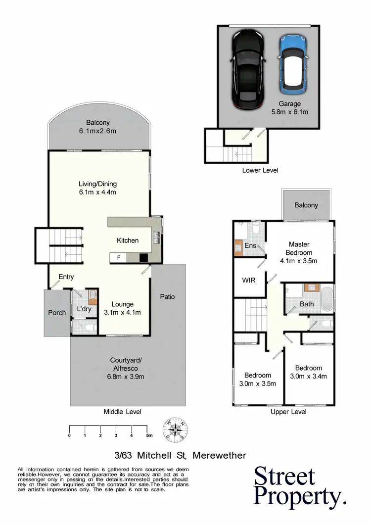 Floorplan of Homely townhouse listing, 3/63 Mitchell Street, Merewether NSW 2291
