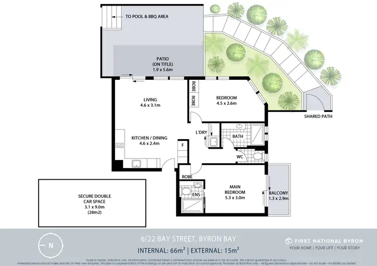Floorplan of Homely unit listing, 6/22 Bay Street, Byron Bay NSW 2481