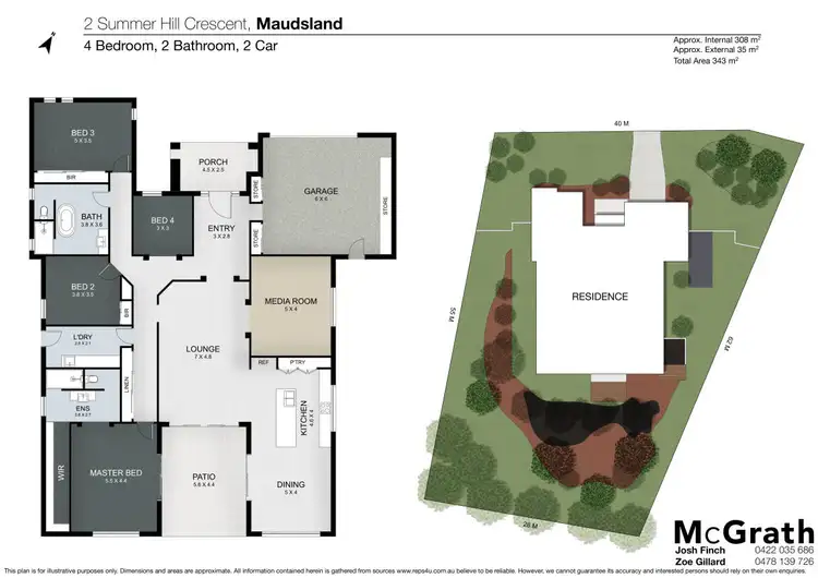 Floorplan of Homely house listing, 2 Summer Hill Crescent, Maudsland QLD 4210