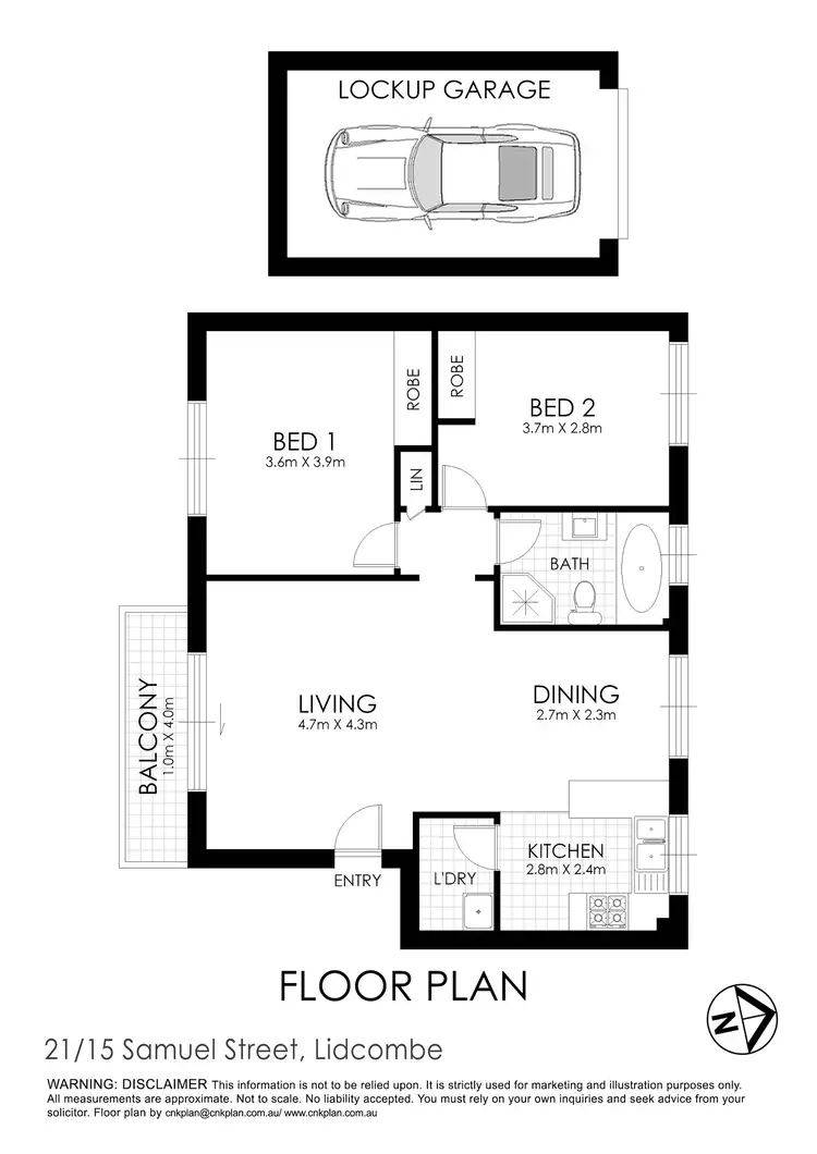 Floorplan of Homely unit listing, 21/15 Samuel Street, Lidcombe NSW 2141